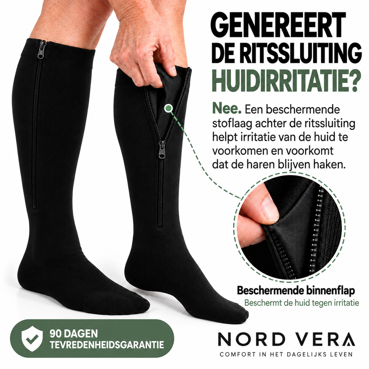 Nord Vera™ Steunkousen met ritssluiting
